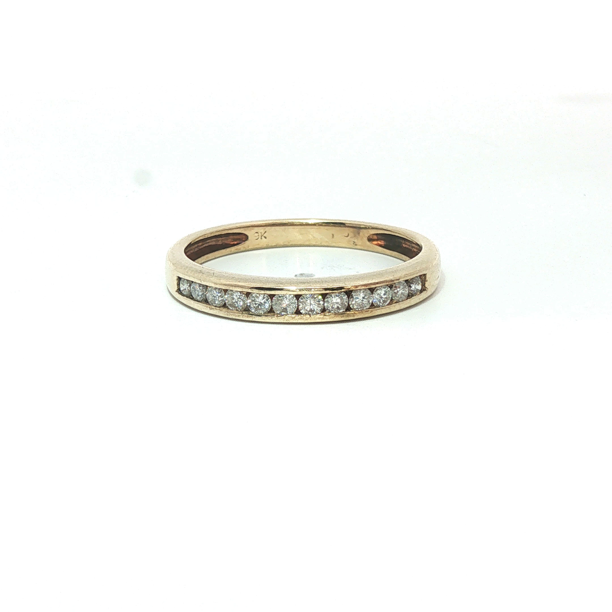 Diamond Half Eternity Ring – 0.35ct G/SI1 Round Brilliant Diamonds – 9ct Yellow Gold