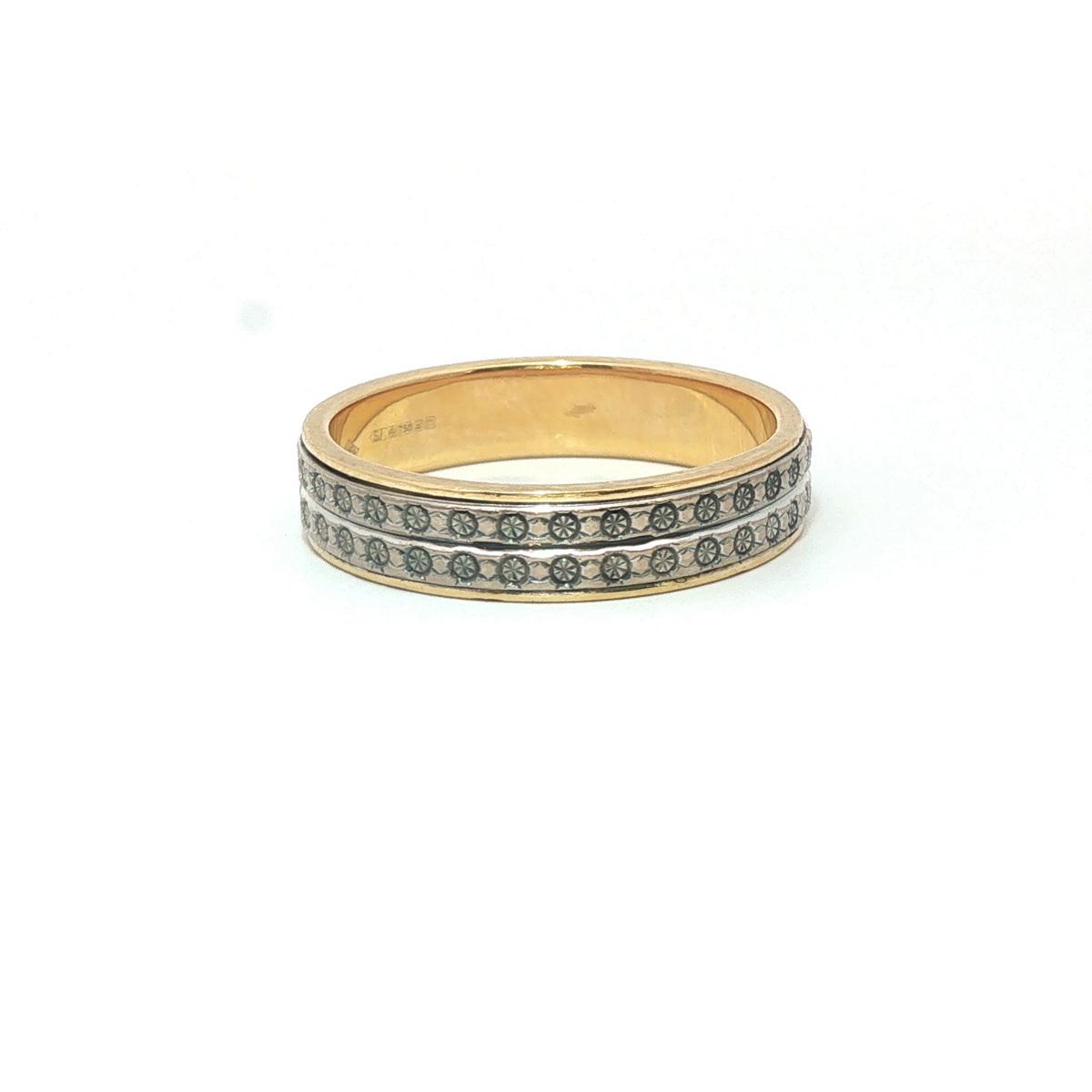 18ct double-row illusion setting band