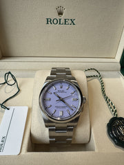 Pre Owned - Rolex OP Lavender Dial - 126000 - 2025 - 36mm - Full Set - Goldbank Jewellers