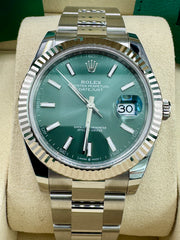 Pre Owned - Rolex Datejust 41 – Mint Green Dial – 126334 (2026 ) - 41mm - Full Set