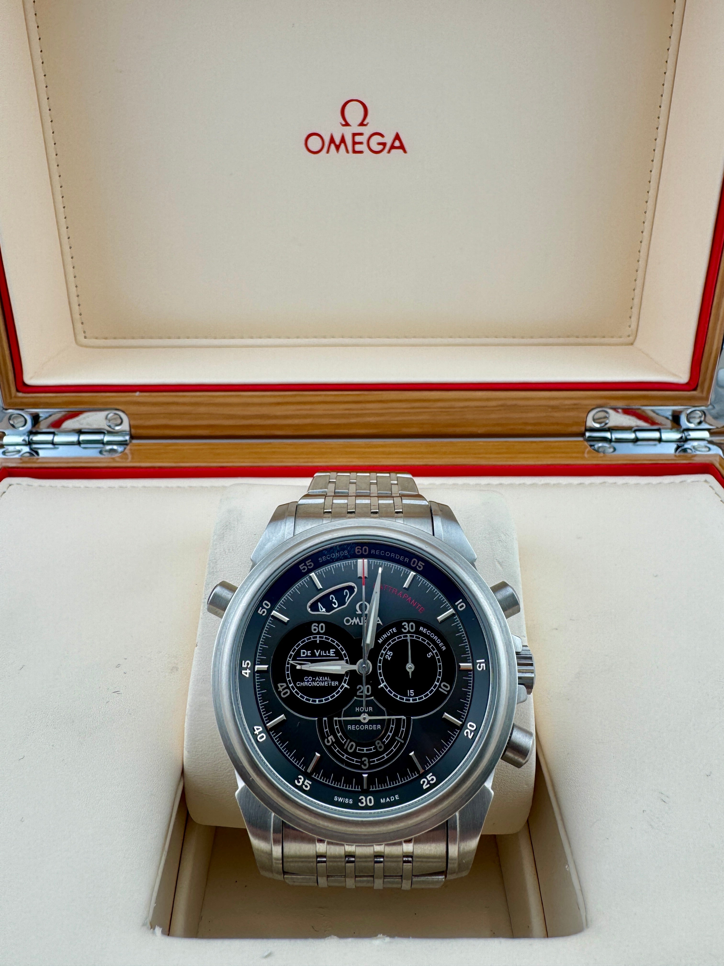 Pre Owned - Omega De-Ville Rattrapante - 2004 - 44mm - Full Set - Goldbank Jewellers