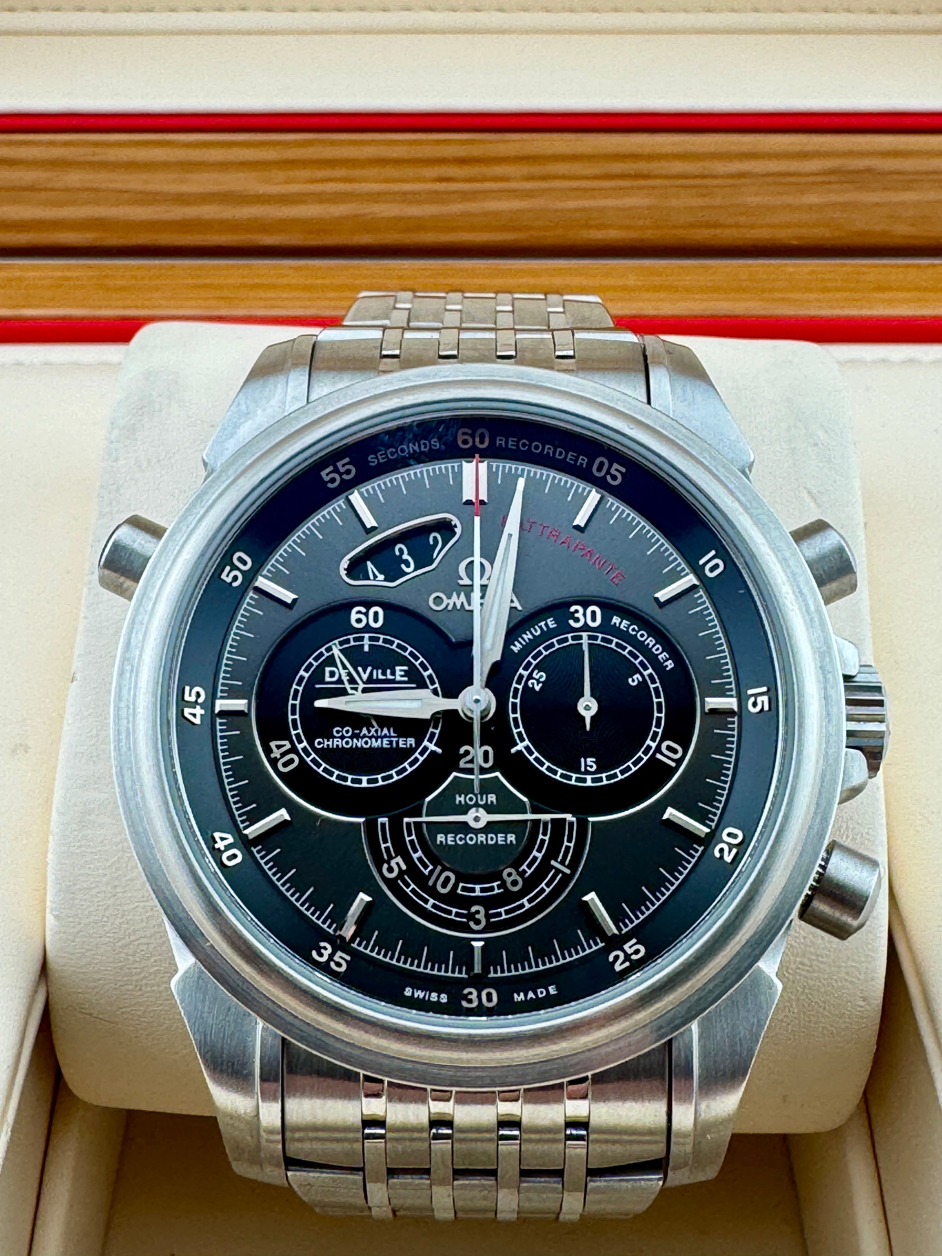 Pre Owned - Omega De-Ville Rattrapante - 2004 - 44mm - Full Set - Goldbank Jewellers