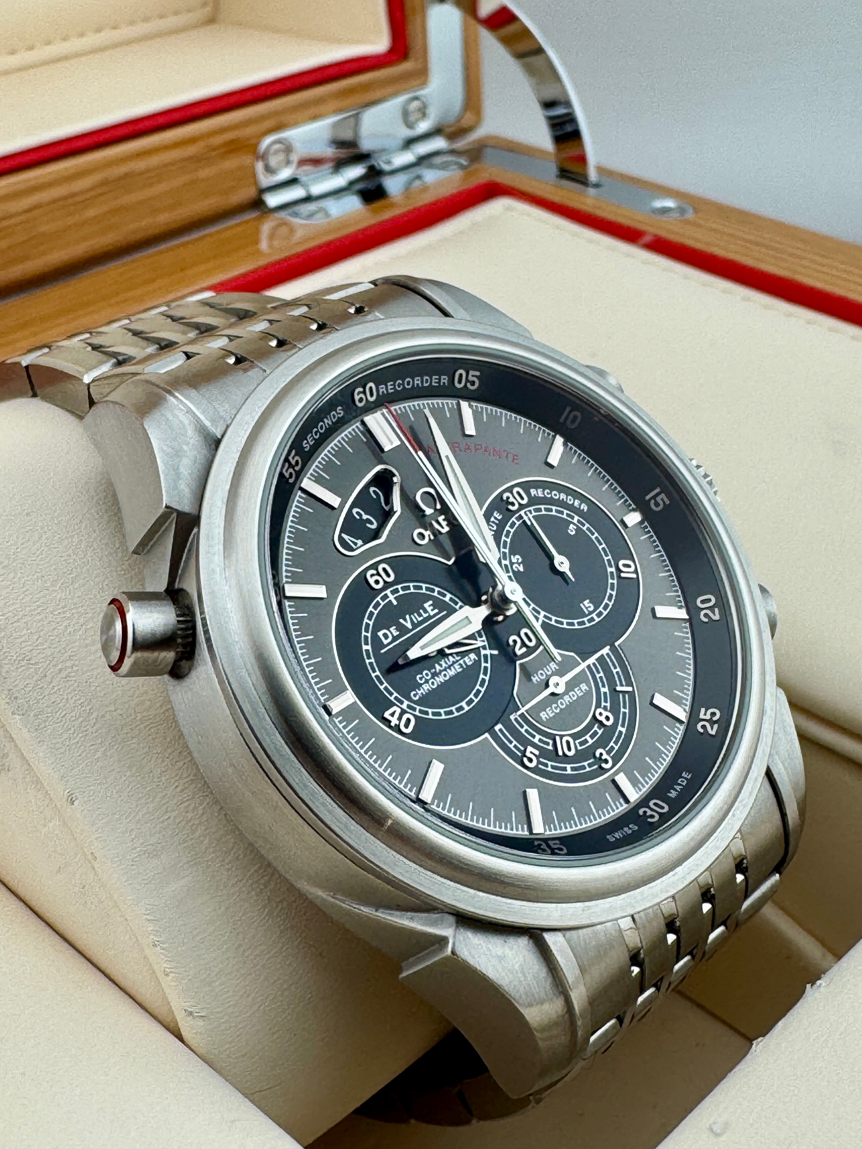 Pre Owned - Omega De-Ville Rattrapante - 2004 - 44mm - Full Set - Goldbank Jewellers