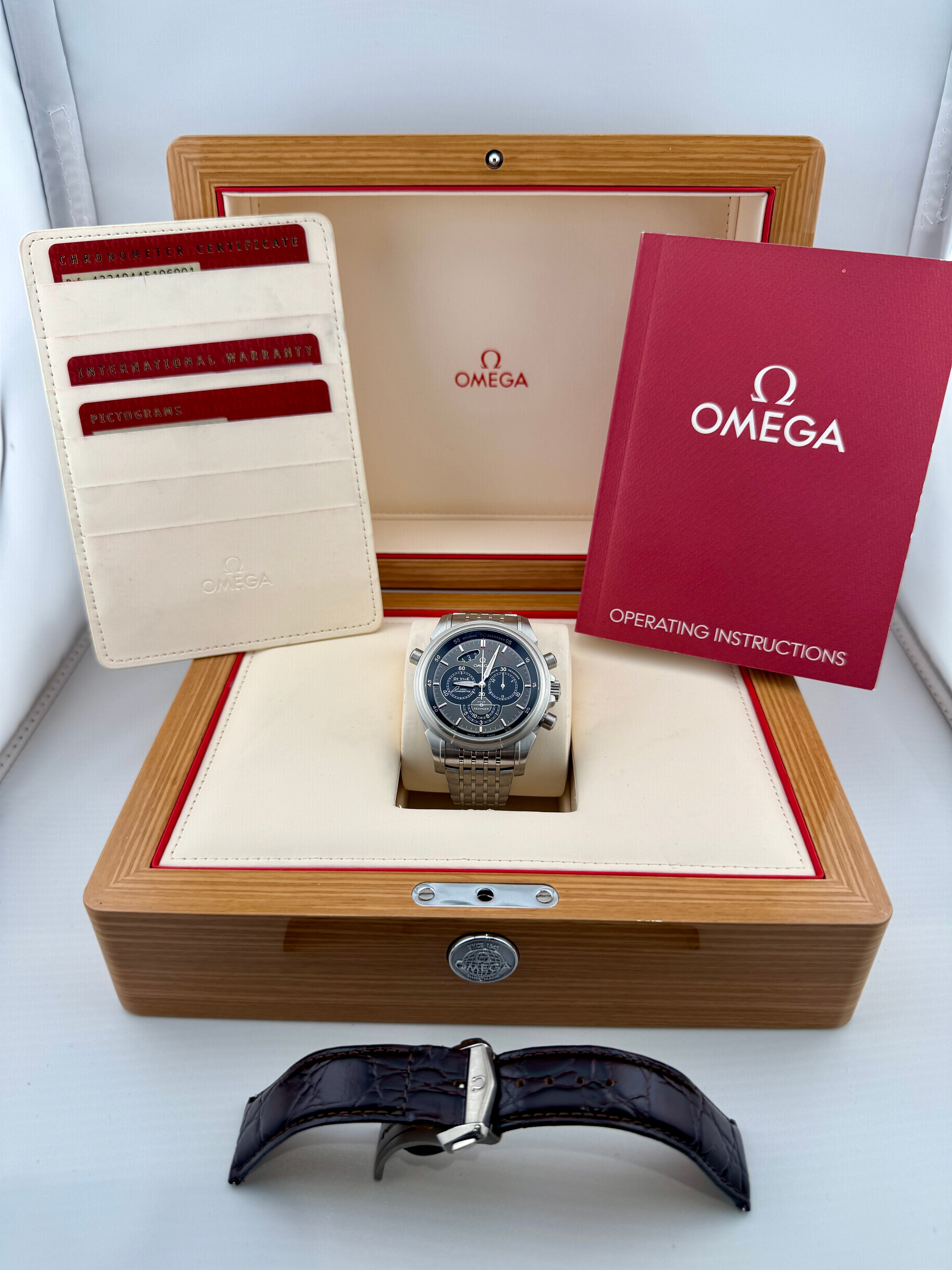 Pre Owned - Omega De-Ville Rattrapante - 2004 - 44mm - Full Set - Goldbank Jewellers