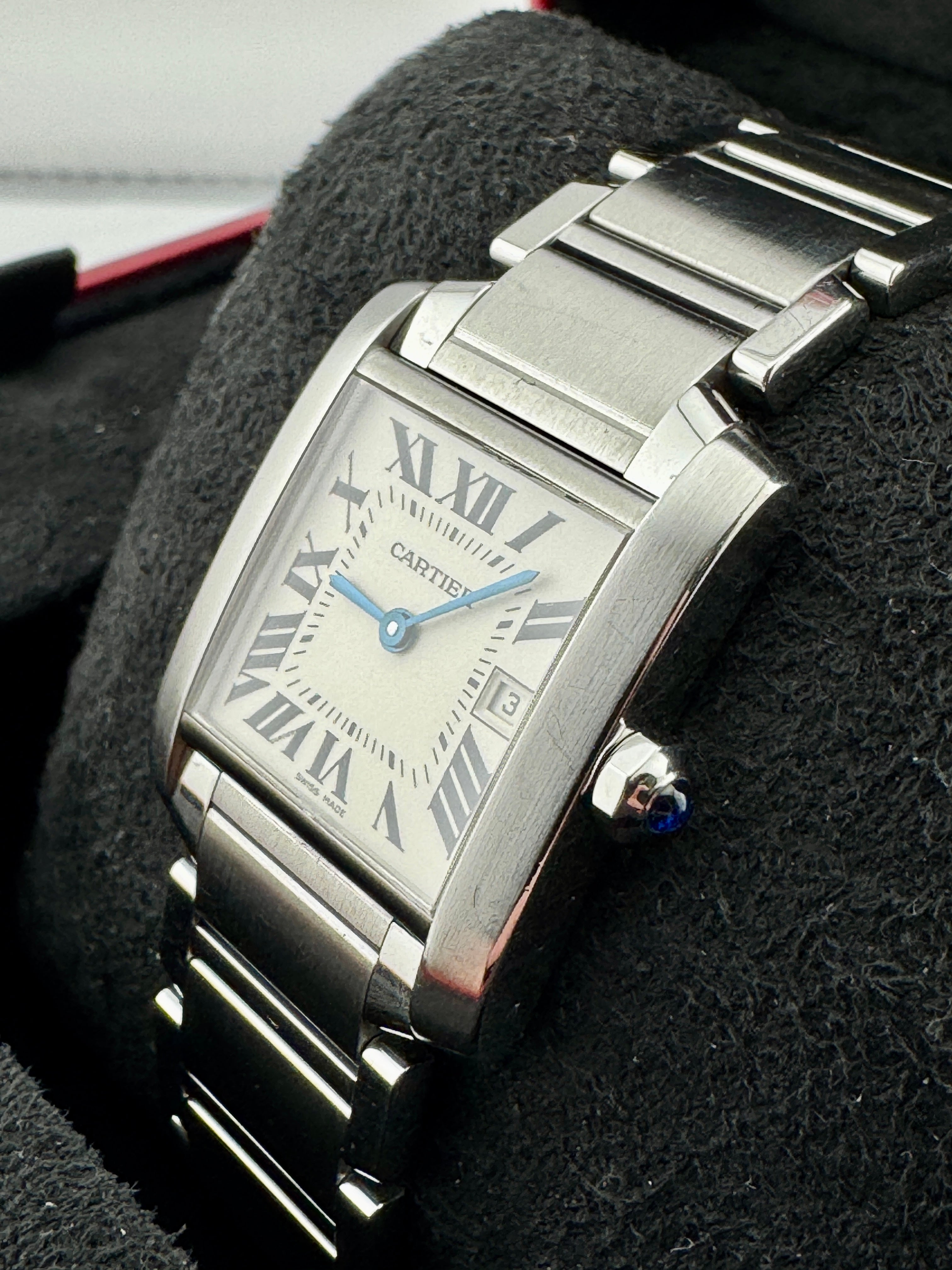 Pre Owned - Cartier Tank Francaise - 2465 - 30mm x 25mm - Box And Watch Only - Goldbank Jewellers