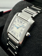 Pre Owned - Cartier Tank Francaise - 2465 - 30mm x 25mm - Box And Watch Only - Goldbank Jewellers