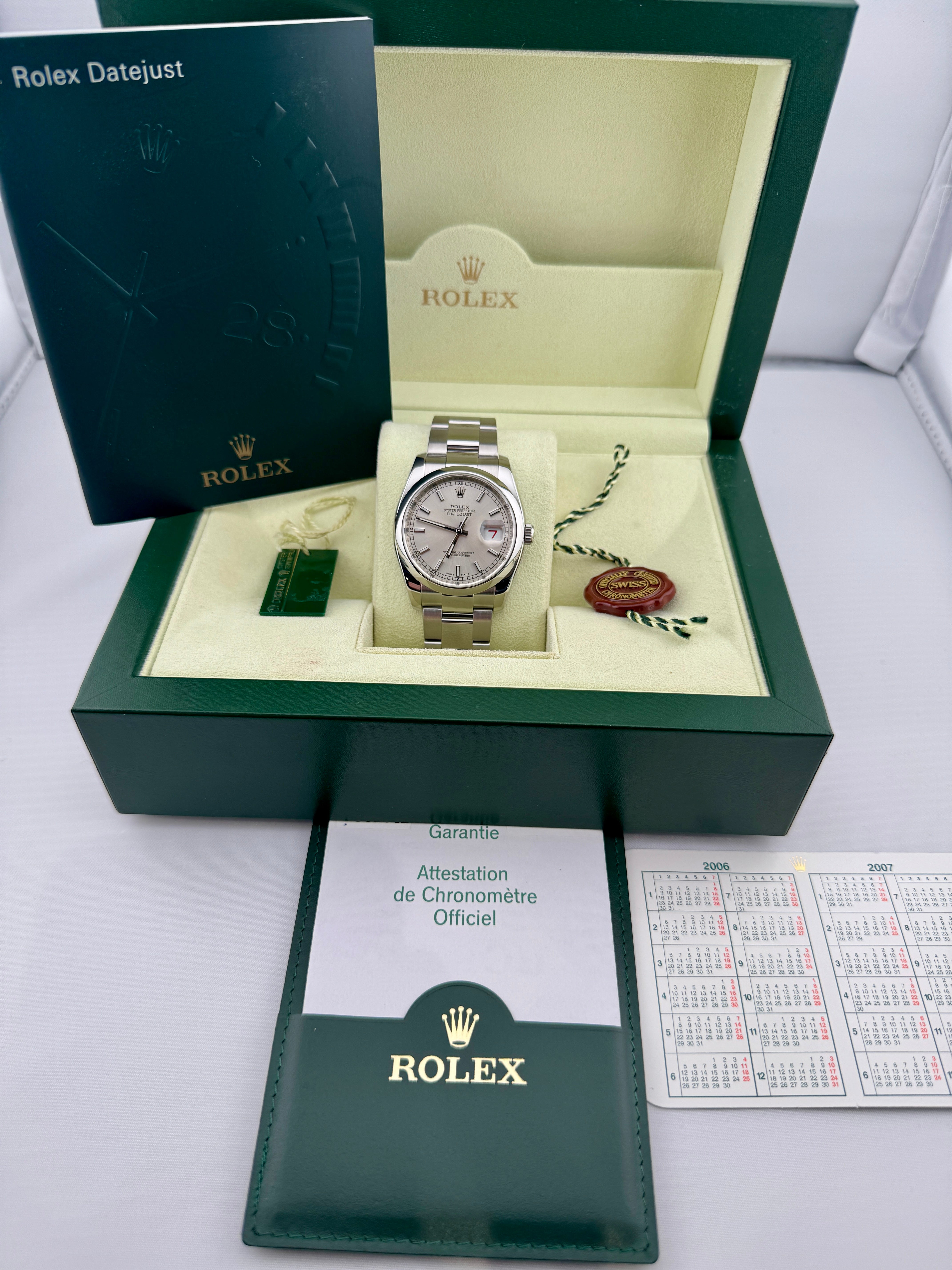 Pre Owned - Rolex Datejust - 116200 - 2006 - 36mm - Full Set - Goldbank Jewellers