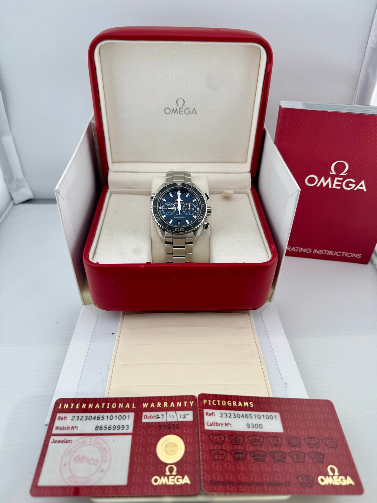 Pre Owned - Omega Seamster - Planet Ocean - 2015 - 44mm - Box And Papers