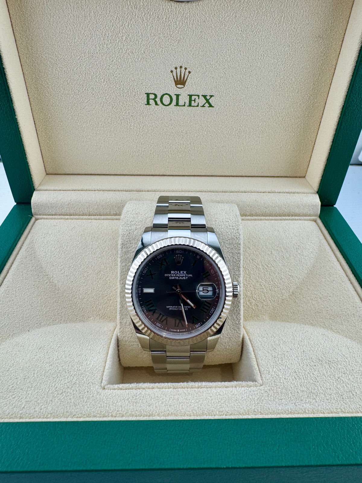 Pre Owned - Rolex Datejust - Wimbledon Dial - 126334 - 41mm - 2019 - Box And Papers - Goldbank Jewellers