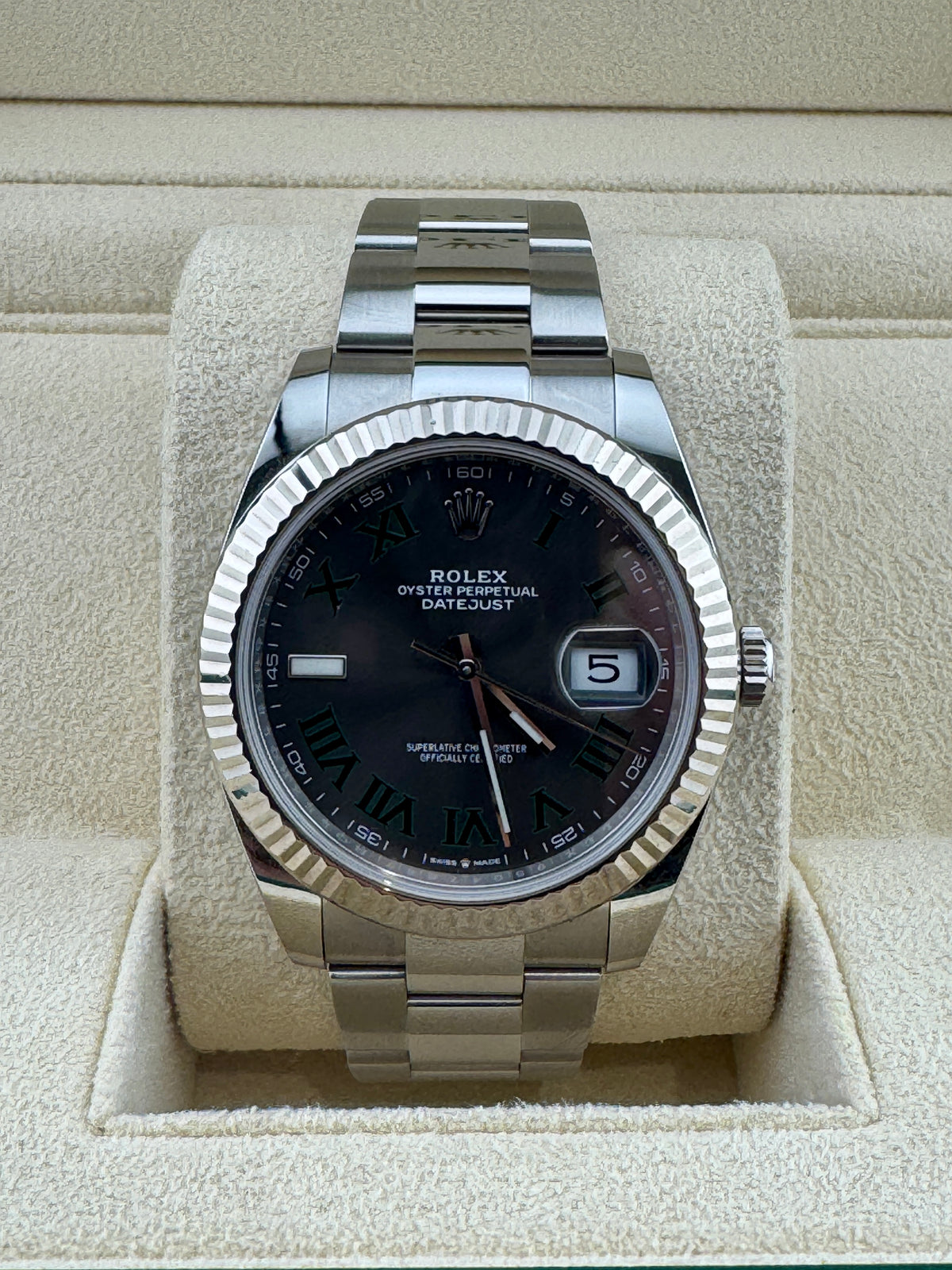 Pre Owned - Rolex Datejust - Wimbledon Dial - 126334 - 41mm - 2019 - Box And Papers - Goldbank Jewellers