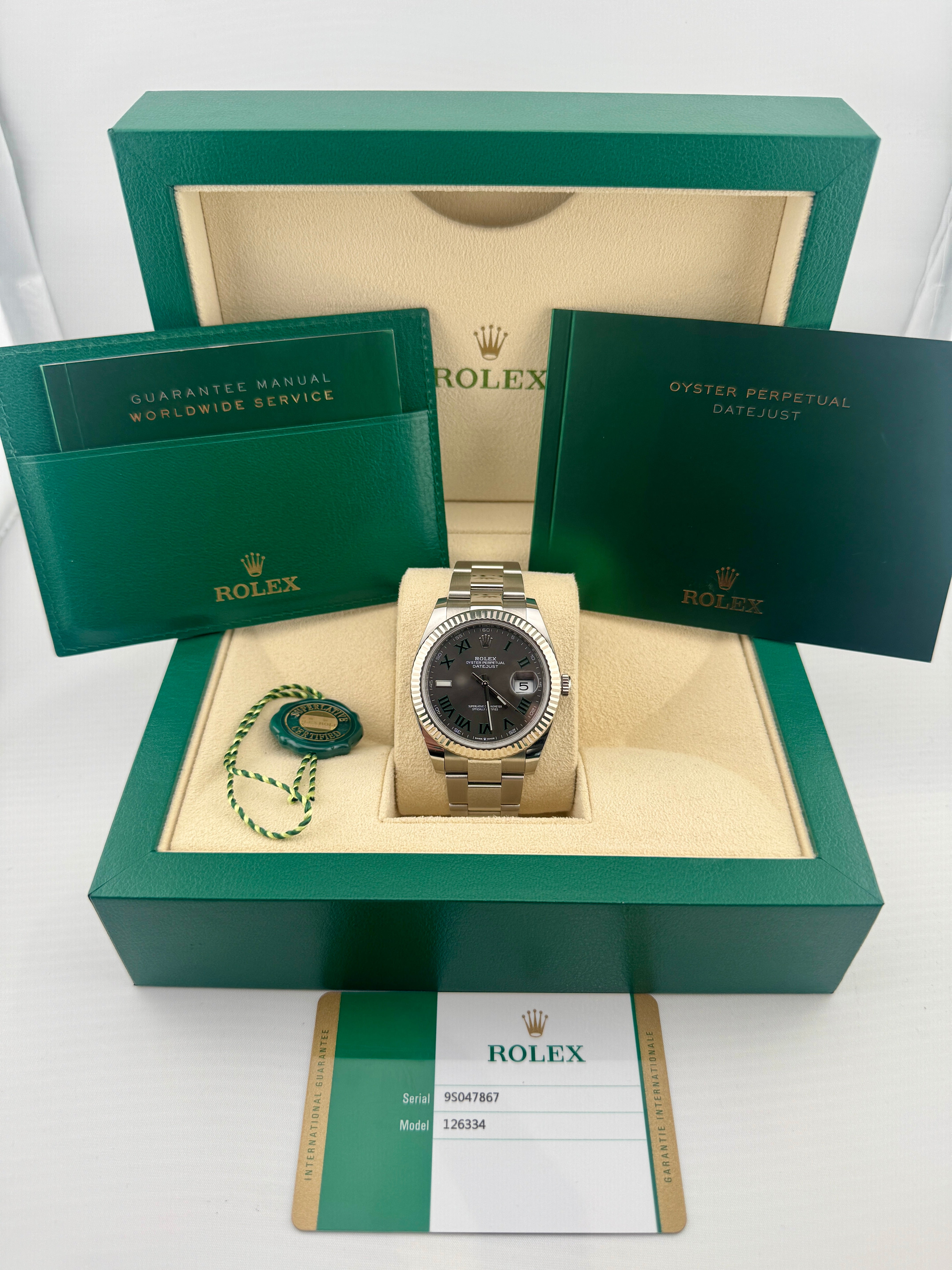 Pre Owned - Rolex Datejust - Wimbledon Dial - 126334 - 41mm - 2019 - Box And Papers - Goldbank Jewellers