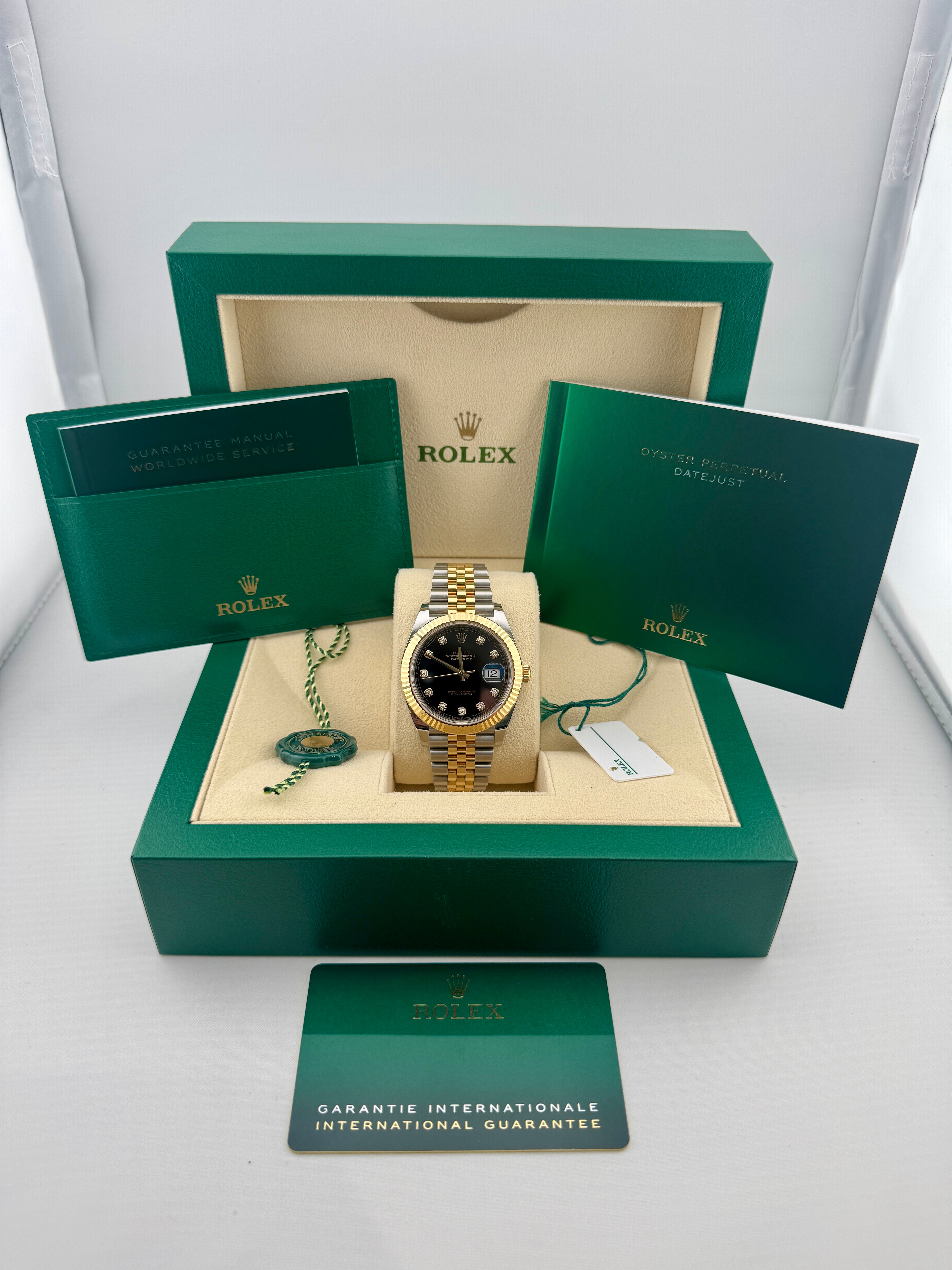 Pre Owned - Rolex Datejust - 126333 - Black Factory Diamond Dial - 2020 - Full Set - Goldbank Jewellers