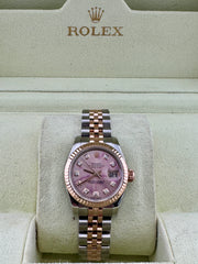 Pre Owned - Rolex DateJust - 26mm - 179171 - Factory Diamond Pink Dial - 2013