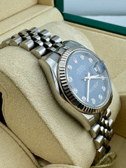 Pre Owned - Rolex Datejust - 31mm - 178274 - Factory Blue Diamond Dial - 2015 - Box And Papers