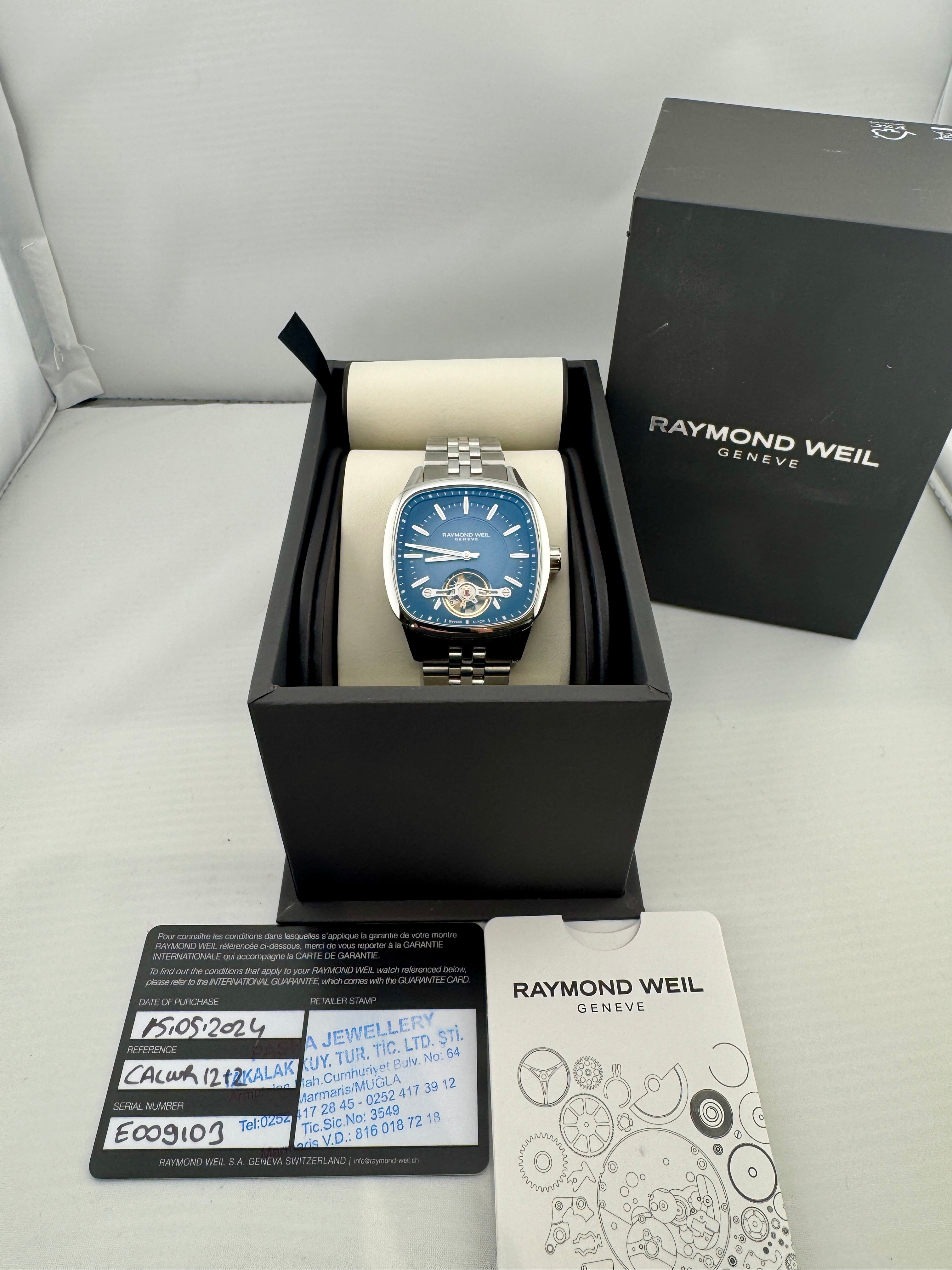 Pre Owned - Raymond Weil Freelancer Open Heart - 27901 - 2024 - Full Set - Goldbank Jewellers