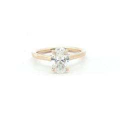18ct Oval Diamond Solitaire 1CT Taper Shoulders (LAB-GROWN) VS1 E/F 18CT - Goldbank Jewellers