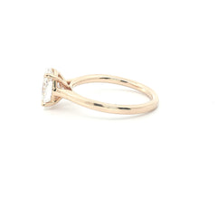 18ct Oval Diamond Solitaire 1CT Taper Shoulders (LAB-GROWN) VS1 E/F 18CT - Goldbank Jewellers