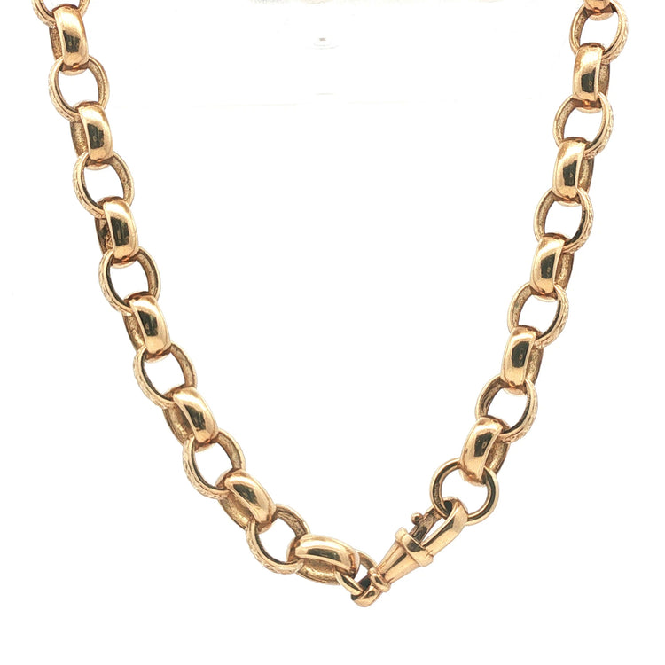 25" - Pre Owned - 9ct - Patterned Belcher Chain - ( 62.95g ) - Goldbank Jewellers