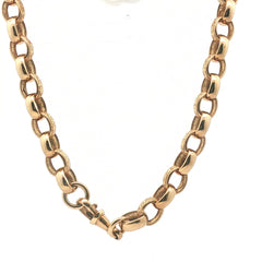 25" - Pre Owned - 9ct - Patterned Belcher Chain - ( 62.95g ) - Goldbank Jewellers