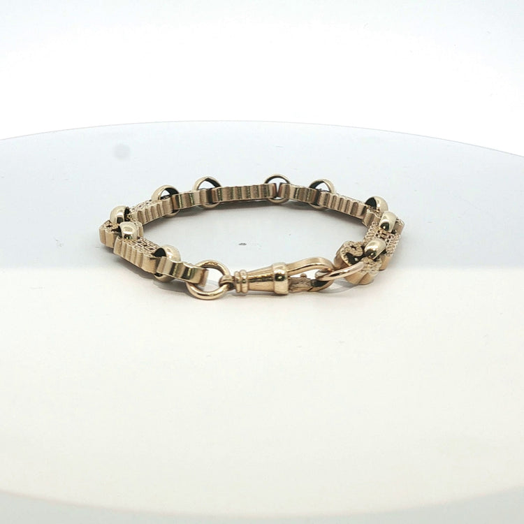 7" - Pre Owned - 9ct - Star And Bar Bracelet - ( 18.38g ) - Goldbank Jewellers