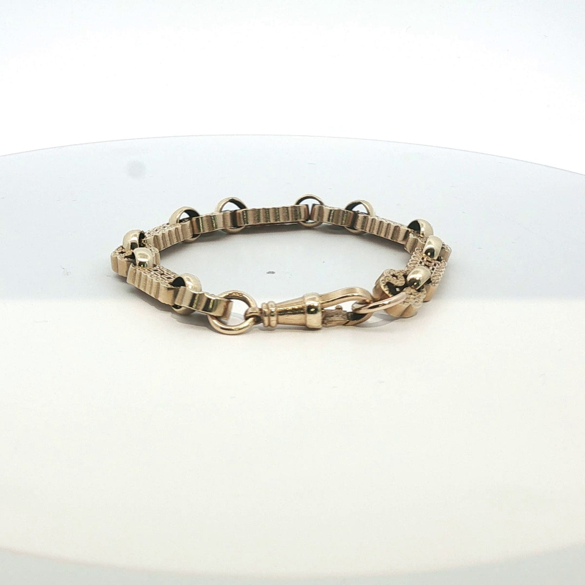 7" - Pre Owned - 9ct - Star And Bar Bracelet - ( 18.38g )