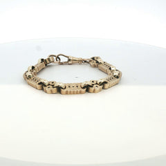 7" - Pre Owned - 9ct - Star And Bar Bracelet - ( 18.38g )