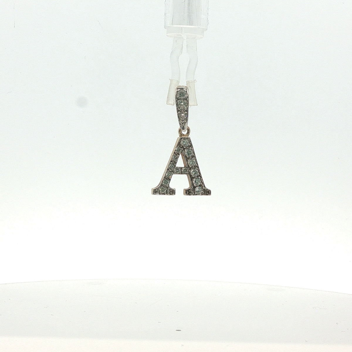 1" - Pre Owned - 9ct - Stone Set Letter A Pendant - ( 2.19g )