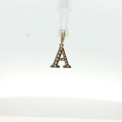 1" - Pre Owned - 9ct - Stone Set Letter A Pendant - ( 2.19g )
