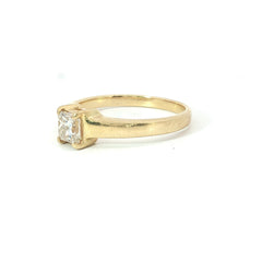 18ct Yellow Gold Princess-Cut Diamond Solitaire Ring – 0.30ct