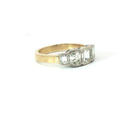 Pre-Owned 18ct Yellow Gold Five-Stone Asscher Cut Diamond Ring – 2.25ct