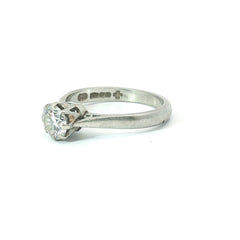 Platinum Round Brilliant Diamond Solitaire Ring – 0.75ct
