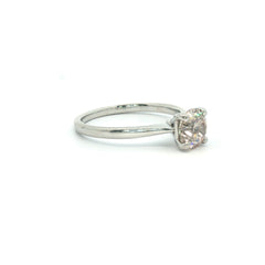 1.00ct Natural Diamond Platinum Four-Claw Cathedral Solitaire Ring