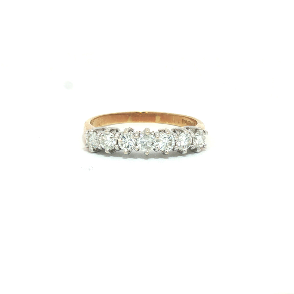 18ct Yellow Gold 0.70ct Seven-Stone Diamond Eternity Ring