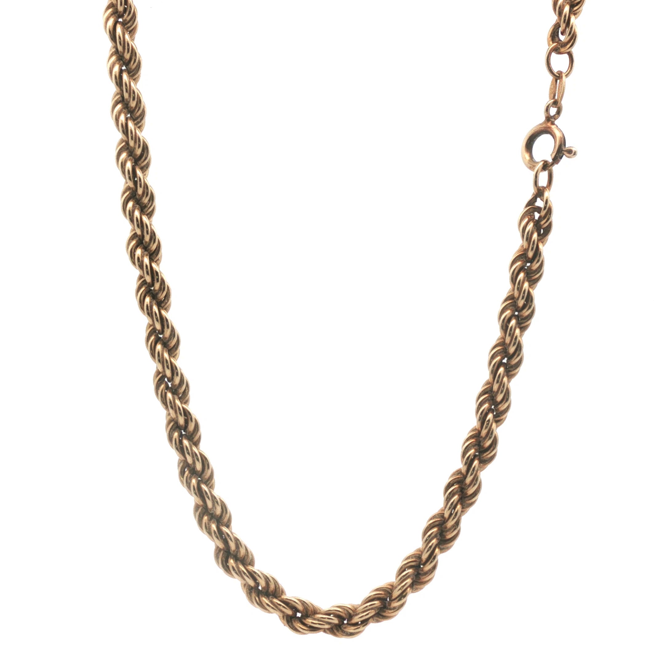 9ct- Pre Owned - Rope Chain - 18" - (11.90g) - Goldbank Jewellers