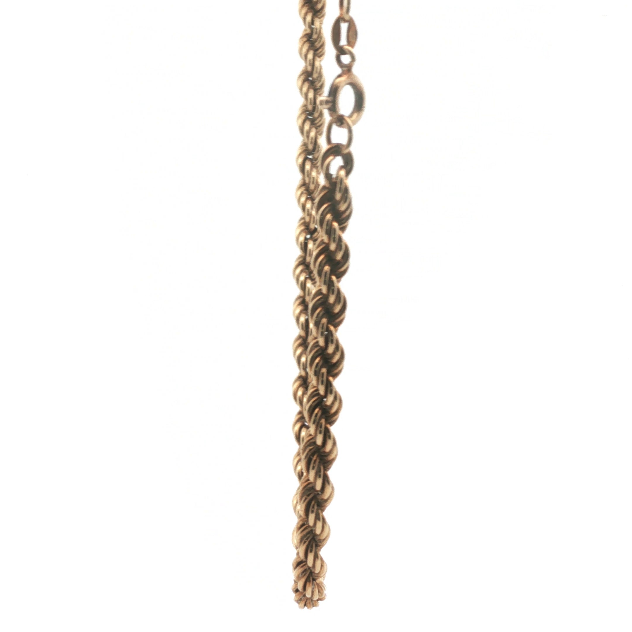 9ct- Pre Owned - Rope Chain - 18" - (11.90g) - Goldbank Jewellers
