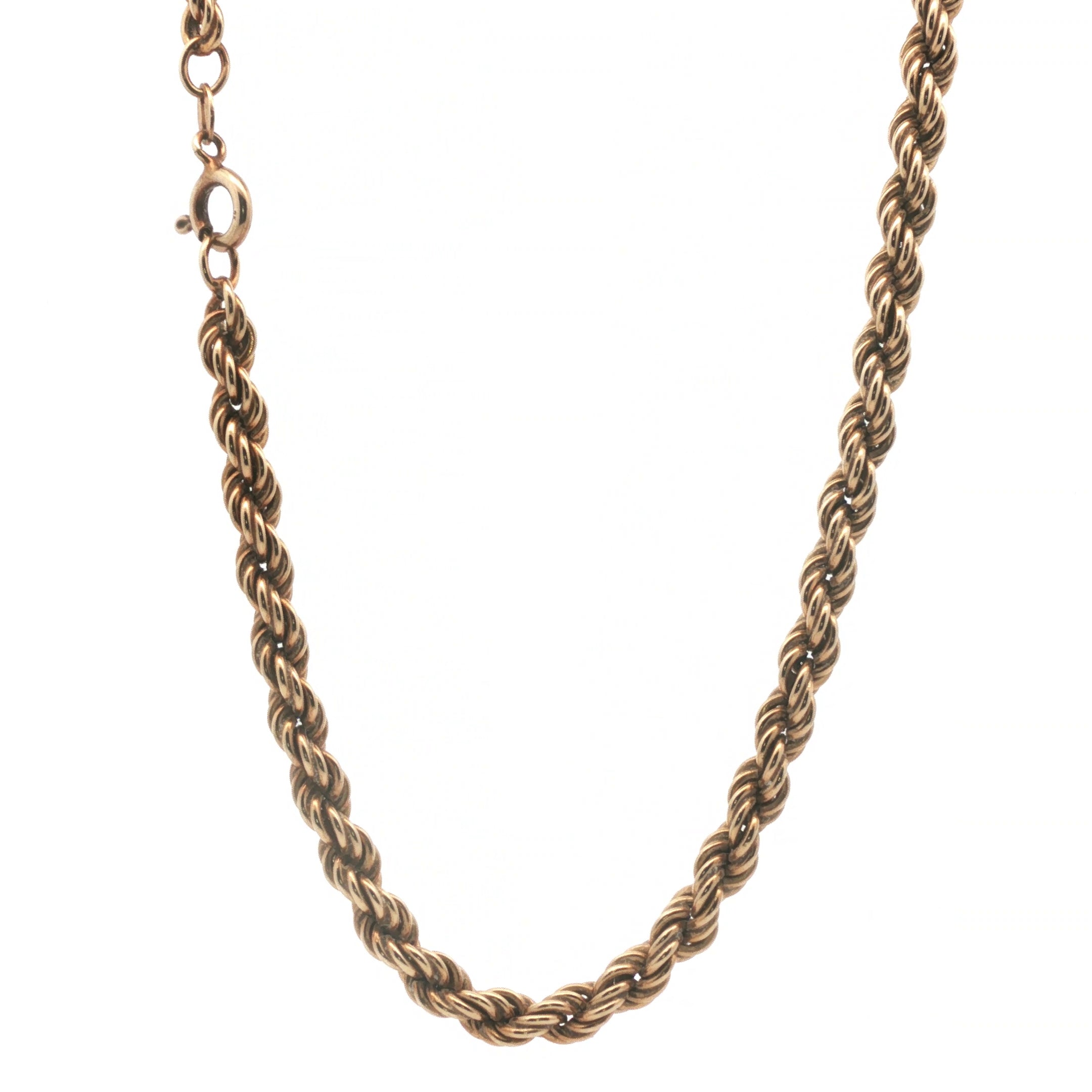 9ct- Pre Owned - Rope Chain - 18" - (11.90g) - Goldbank Jewellers