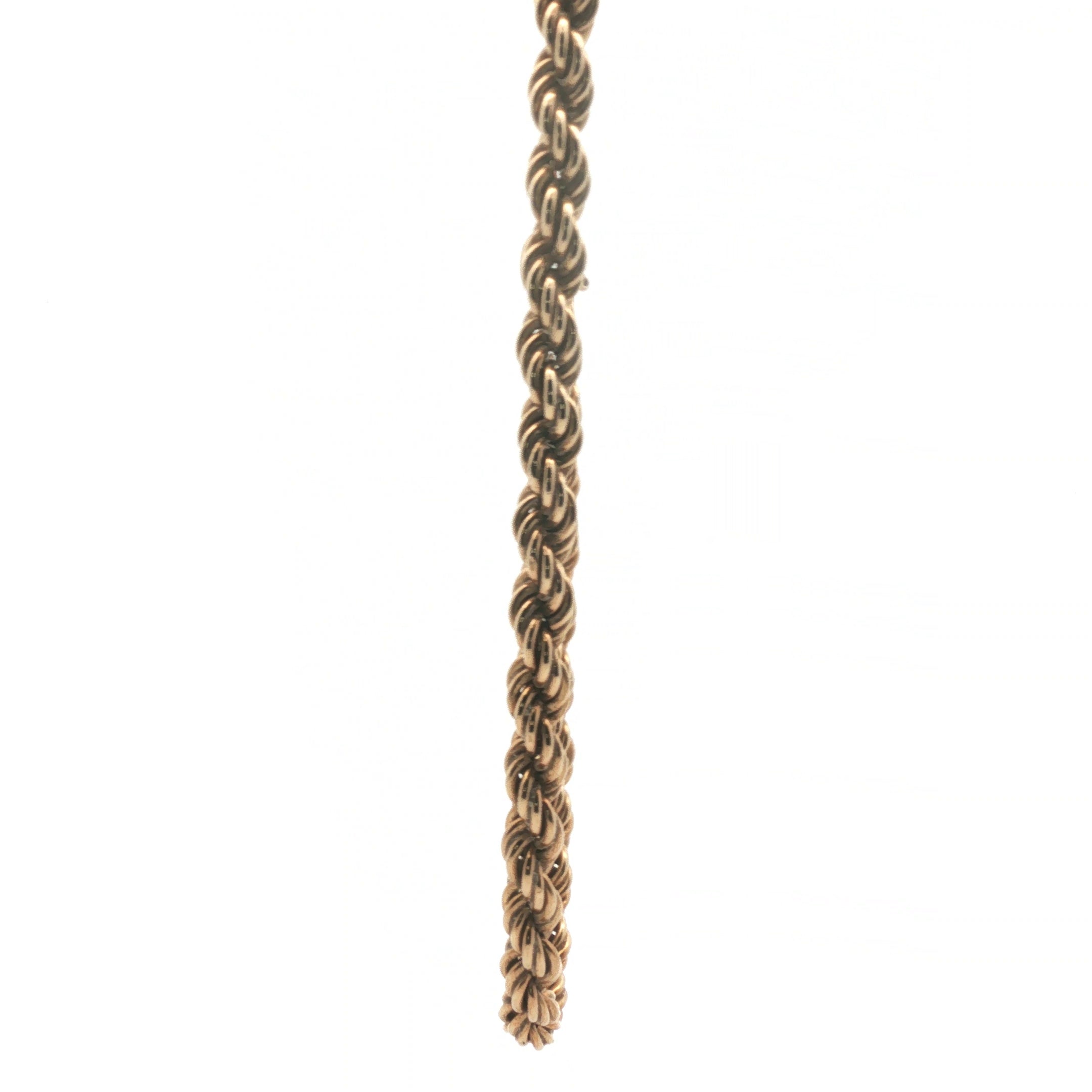 9ct- Pre Owned - Rope Chain - 18" - (11.90g) - Goldbank Jewellers