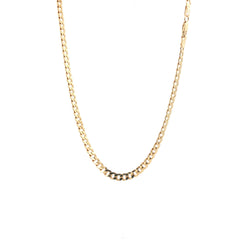 9ct - Pre Owned - Flat Curb Chain - 20" - ( 9.64g )