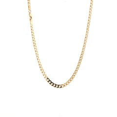 9ct - Pre Owned - Flat Curb Chain - 20" - ( 9.64g )