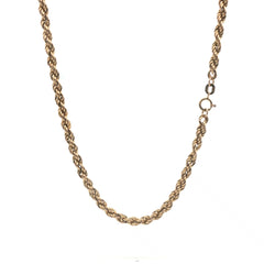 9ct - Pre owned - Rope chain - 24" - (8.7g) - Goldbank Jewellers