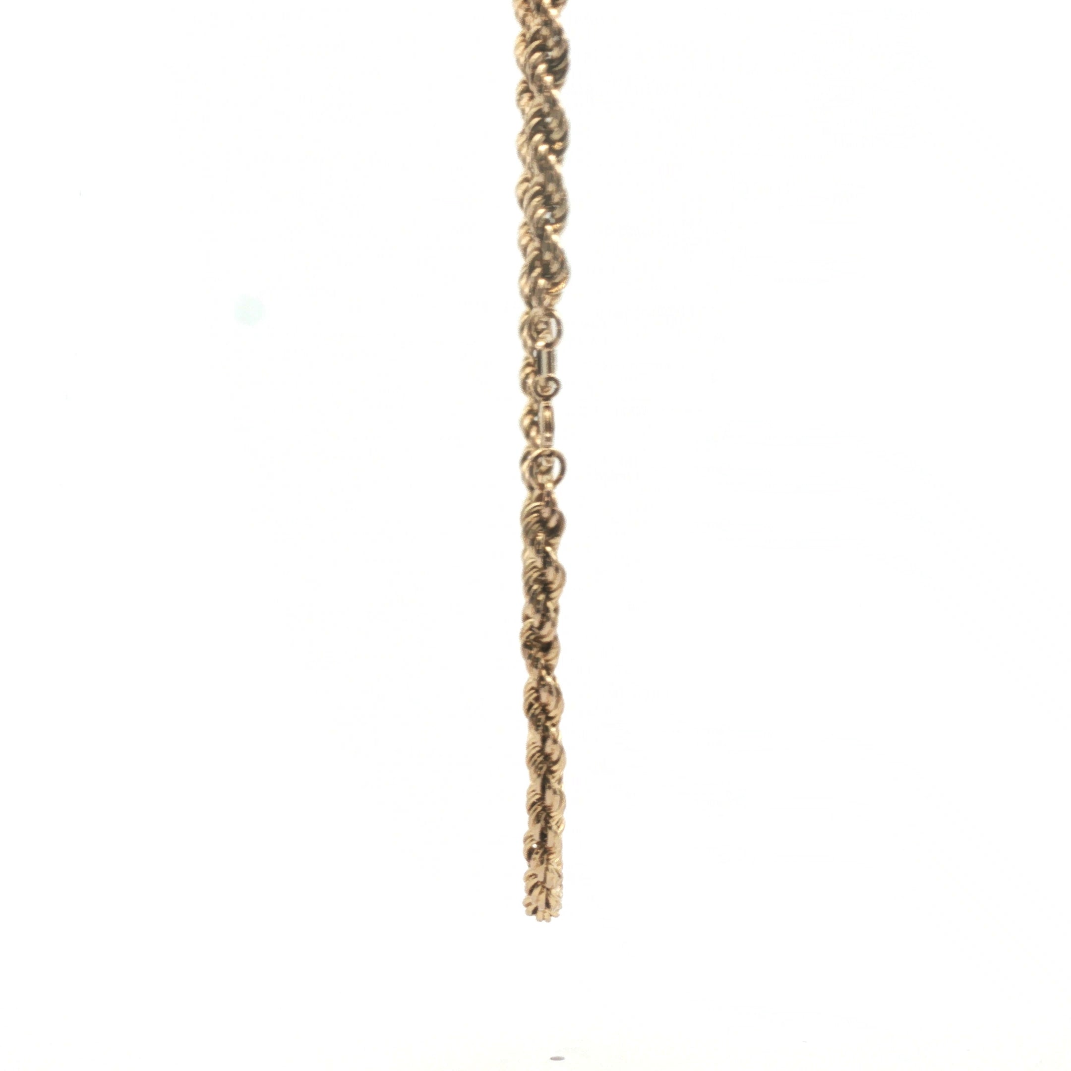 9ct - Pre owned - Rope chain - 24" - (8.7g) - Goldbank Jewellers