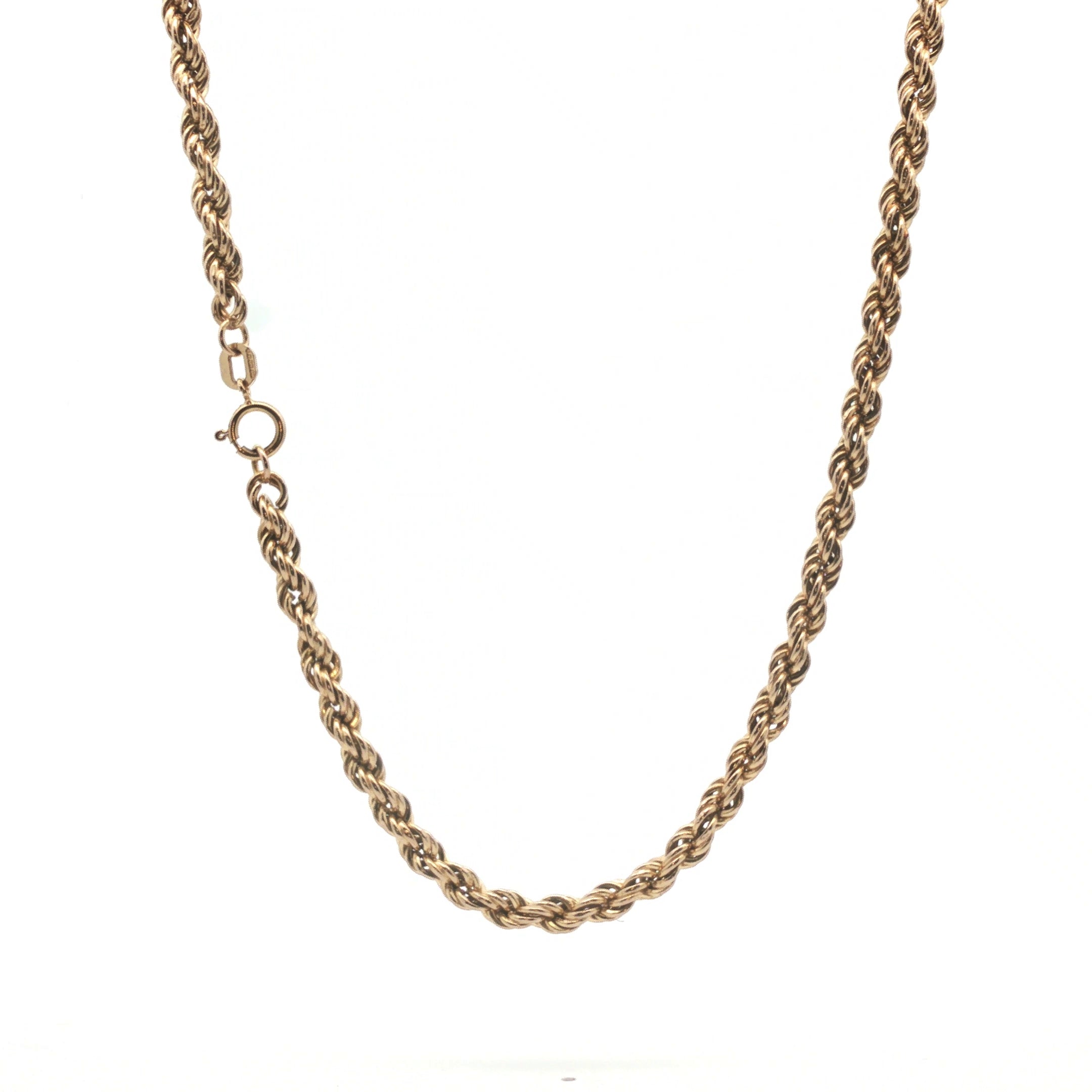 9ct - Pre owned - Rope chain - 24" - (8.7g) - Goldbank Jewellers