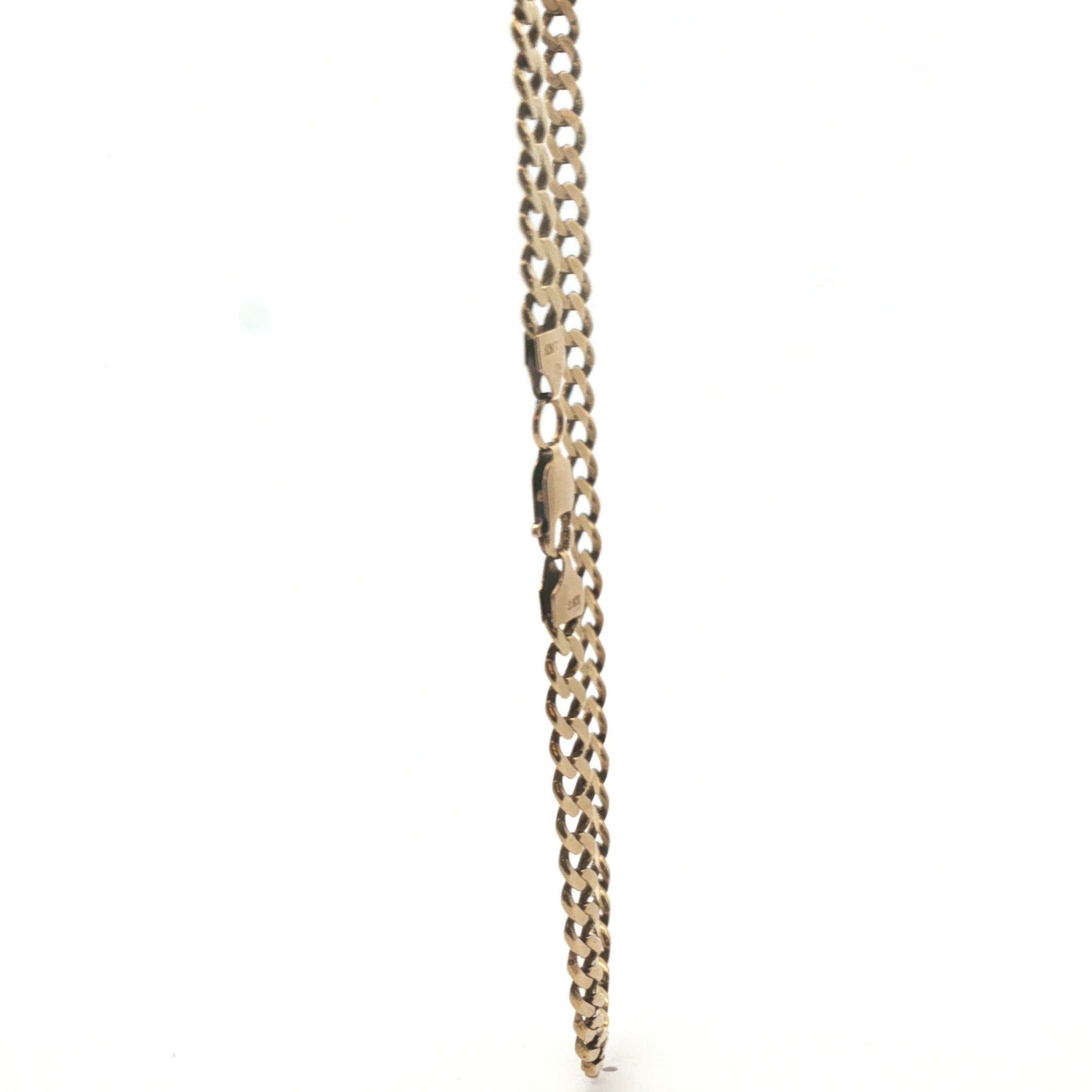 9ct - Pre owned - Flat curb chain - 22" - (16.60g) - Goldbank Jewellers