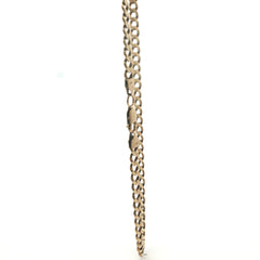 9ct - Pre owned - Flat curb chain - 22" - (16.60g) - Goldbank Jewellers