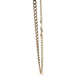 9ct - Pre owned - Flat curb chain - 22" - (16.60g) - Goldbank Jewellers