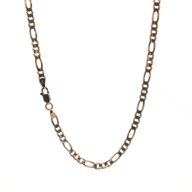 9ct - Pre owned - Figaro chain - 18.5" - (9.53g) - Goldbank Jewellers