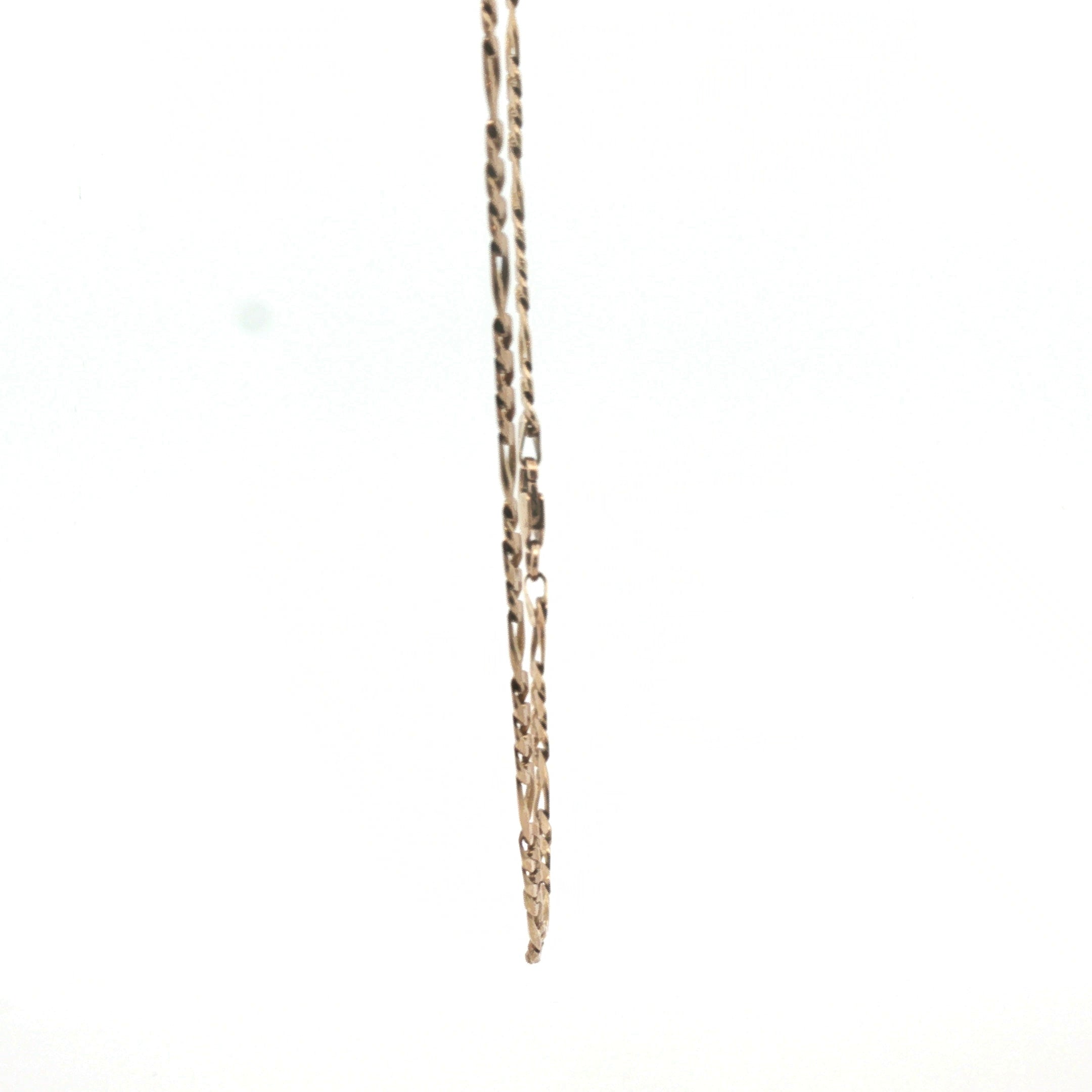 9ct - Pre owned - Figaro chain - 18.5" - (9.53g) - Goldbank Jewellers