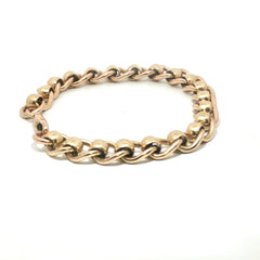 9ct - Pre owned - Roller ball bracelet - 8" -  (34.35g) - 8mm