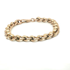 9ct - Pre owned - Roller ball bracelet - 8" -  (34.35g) - 8mm