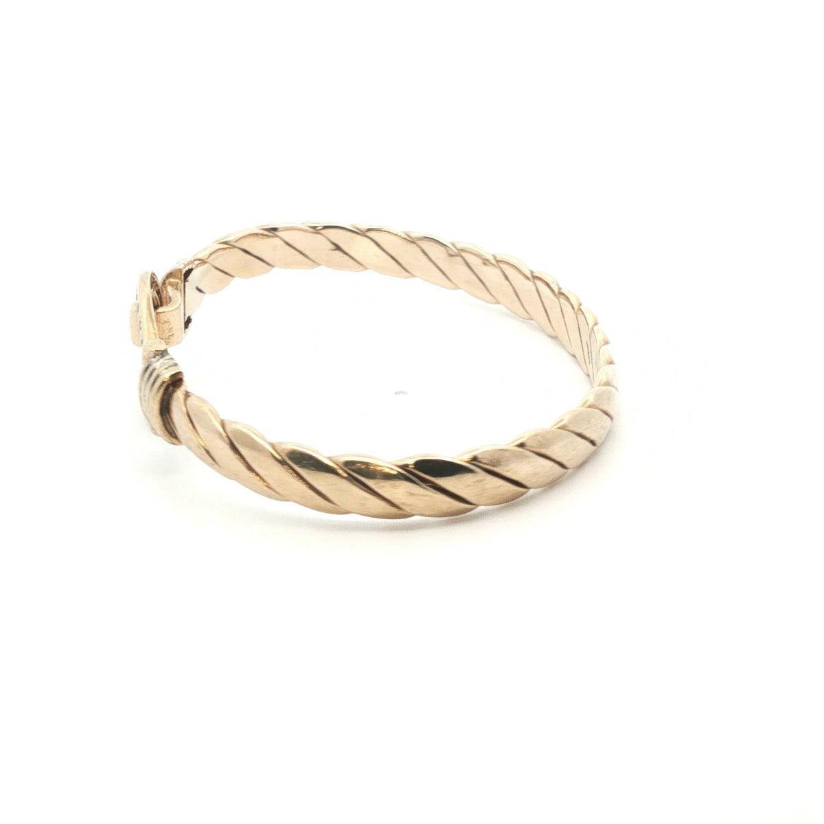 9ct - Pre owned - Hook & Loop bangle - 6.5" - (22.93) - 6.5mm